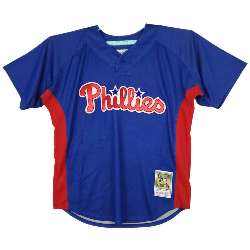 Authentic Roy Halladay Phillies‎ Mitchell & Ness MLB Large Jersey Blue #34 NWT